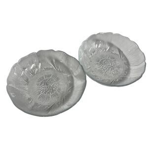 Arcoroc France Clear Glass Fleur Fruit Dessert Bowls 5.7in Discontinued Set of 2